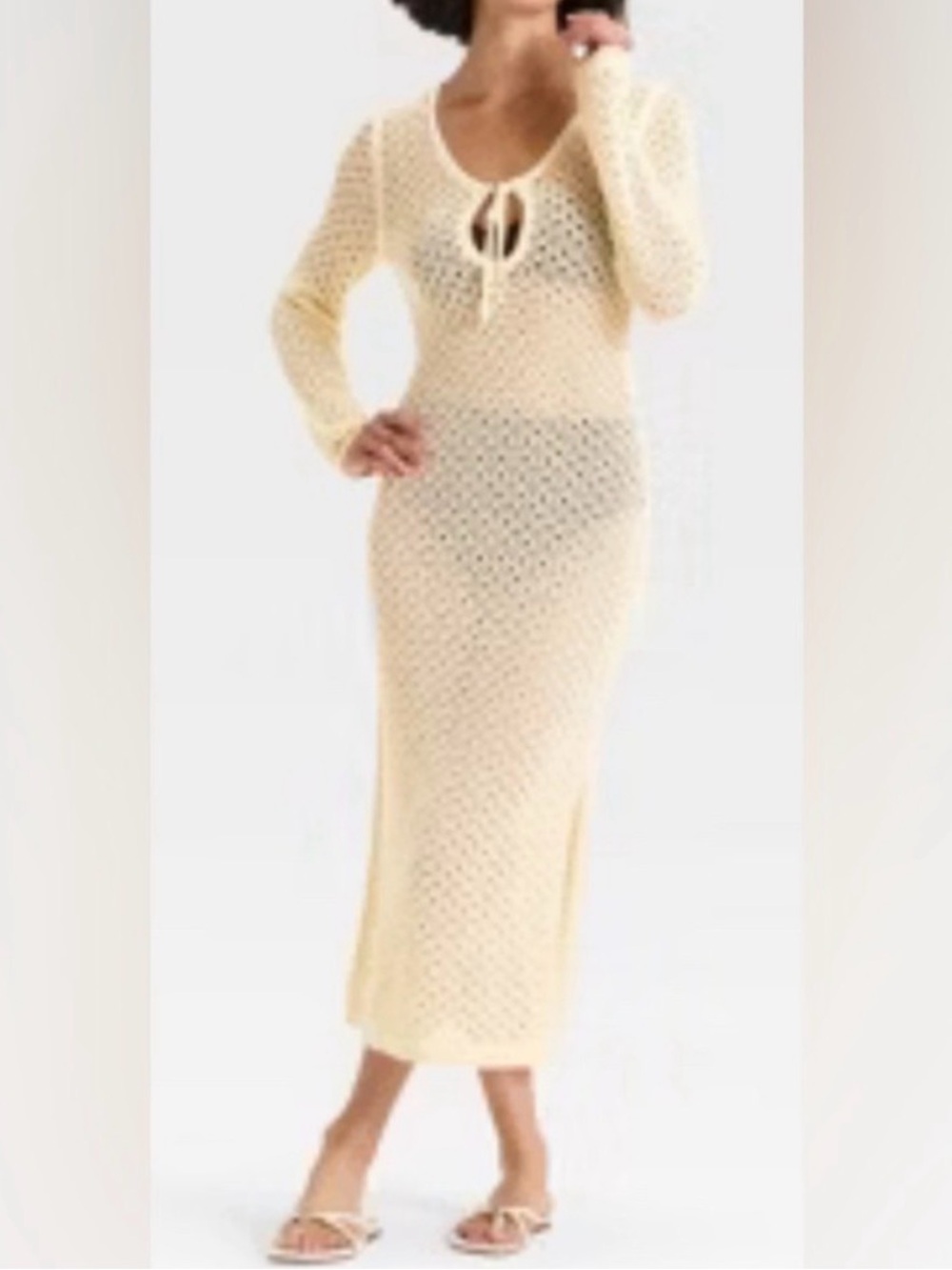 Viral Target Knit Maxi Swimsuit Cover-up